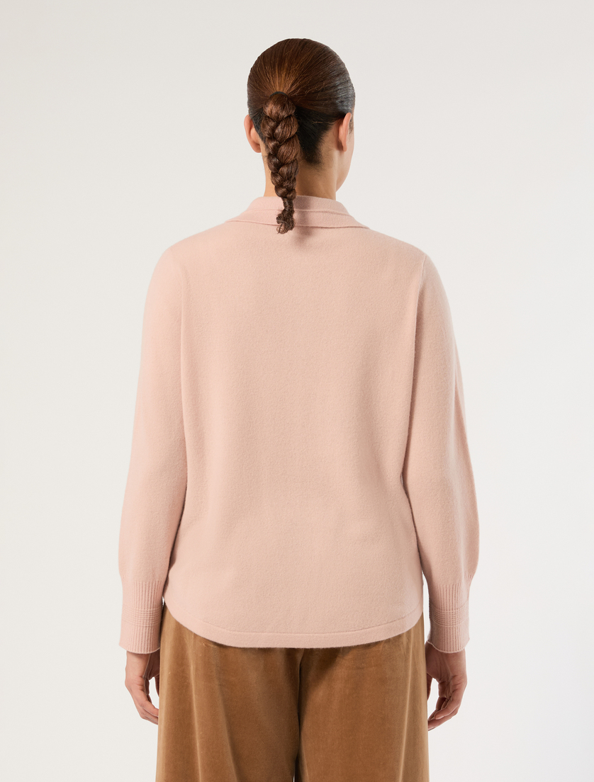Cashmere polo sweater - PINK - Marina Rinaldi - 4