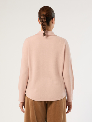 Cashmere polo sweater - PINK - Marina Rinaldi - 4