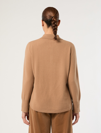 Cashmere polo sweater - CAMEL - Marina Rinaldi - 4