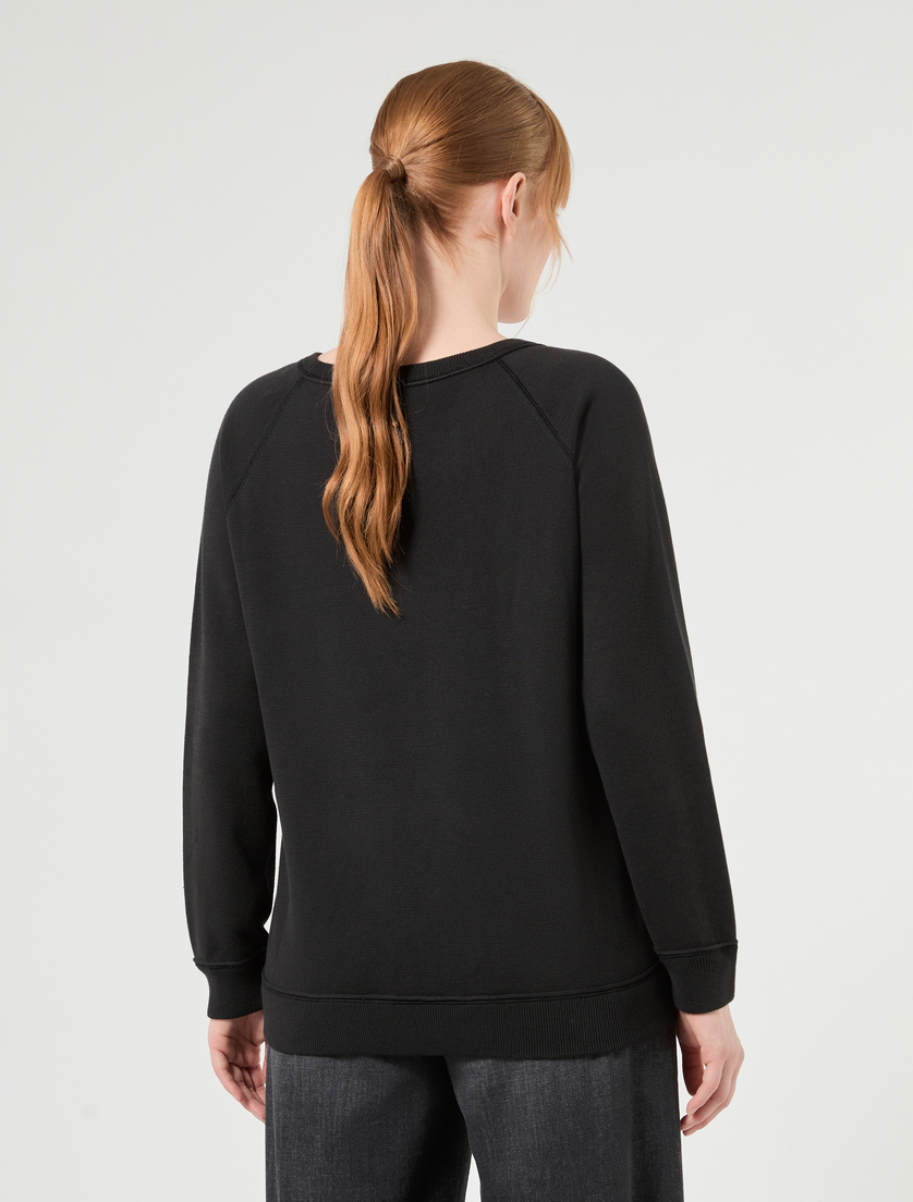 Maglia in filato di misto cotone - NERO - Marina Rinaldi - 4