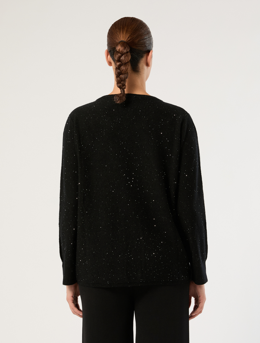 Sequinned wool sweater - BLACK - Marina Rinaldi - 4