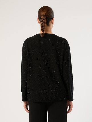 Sequinned wool sweater - BLACK - Marina Rinaldi - 4