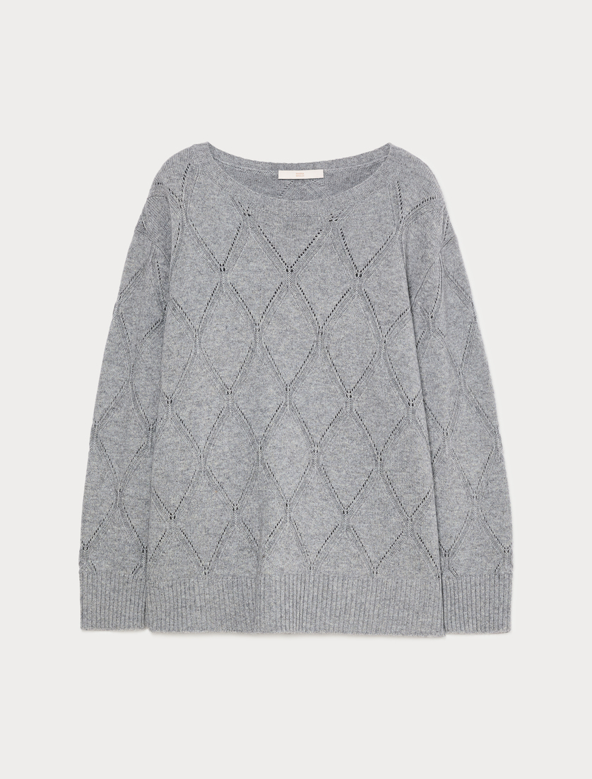 Wool and cashmere sweater - MEDIUM GREY - Marina Rinaldi