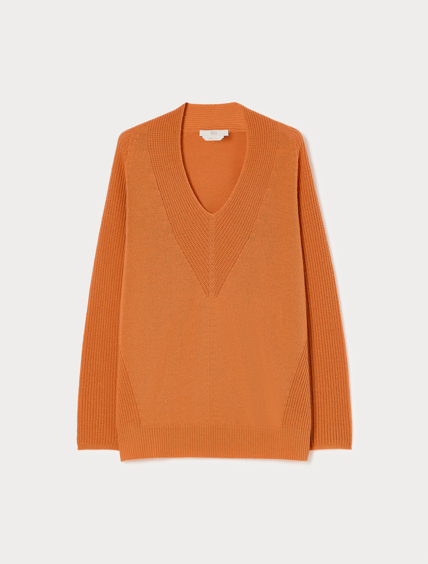Blown wool-blend sweater - ORANGE - Marina Rinaldi