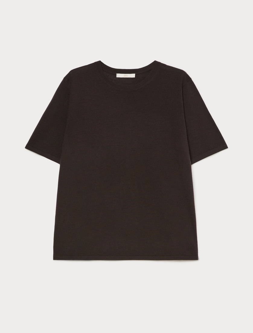 Maglia in pura lana - MARRONE SCURO - Marina Rinaldi
