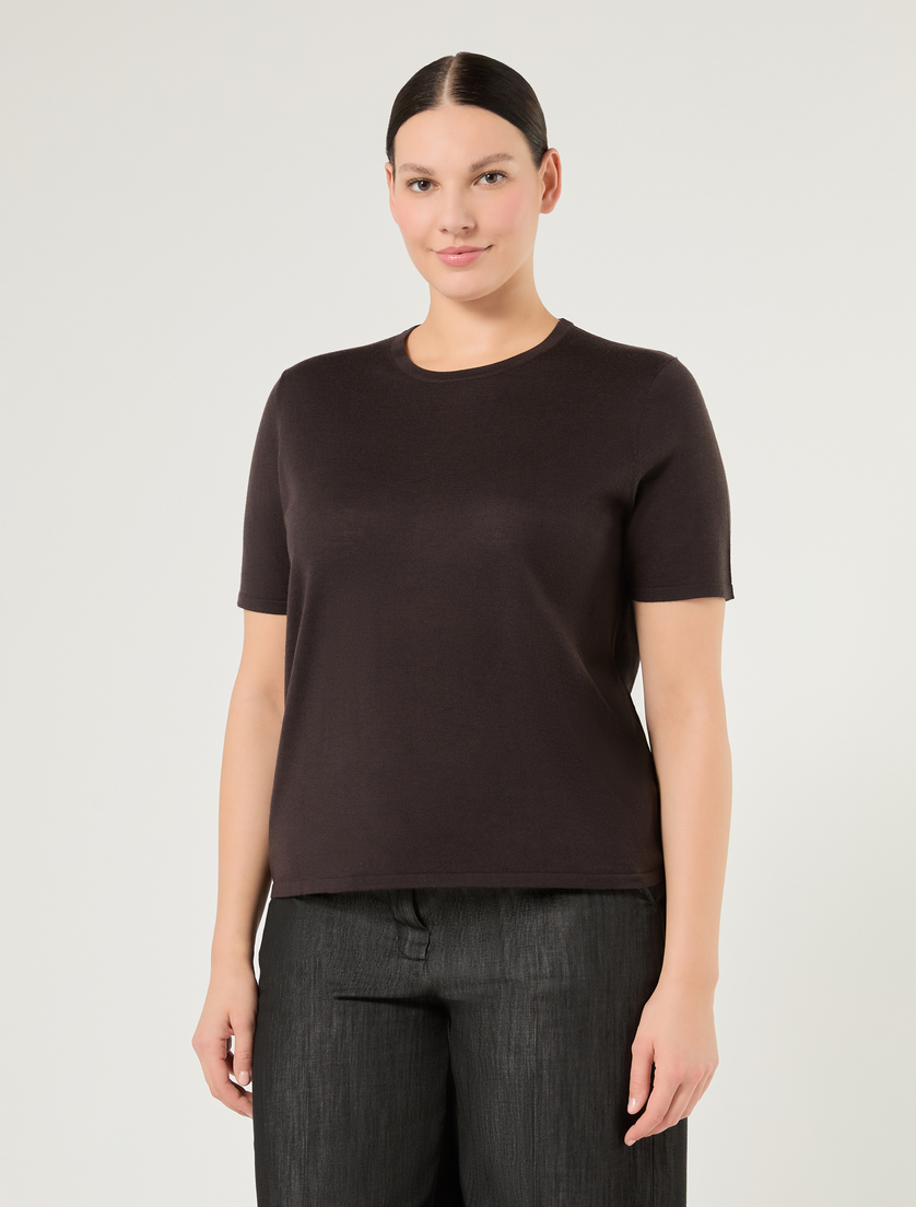 Maglia in pura lana - MARRONE SCURO - Marina Rinaldi - 3