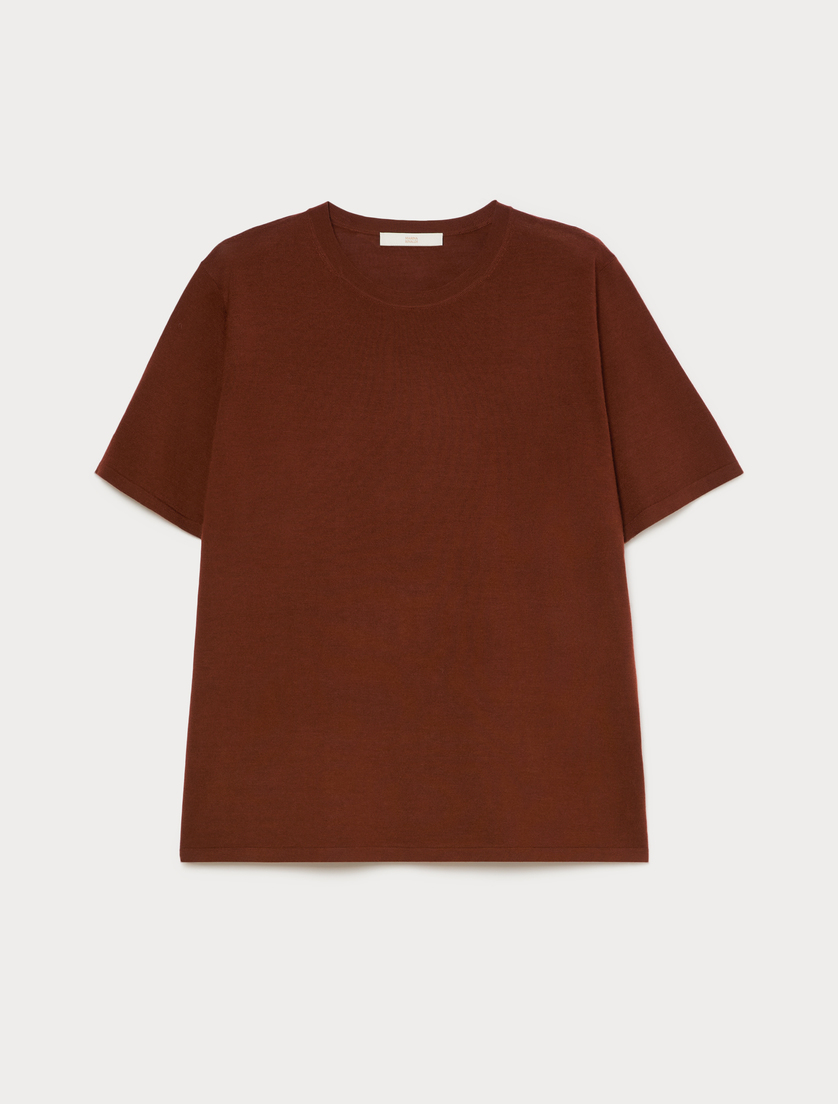 Maglia in pura lana - BORDEAUX - Marina Rinaldi