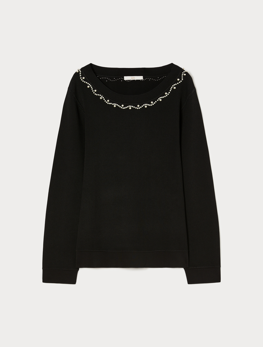Viscose sweater - BLACK - Marina Rinaldi