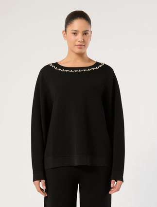 Viscose sweater - BLACK