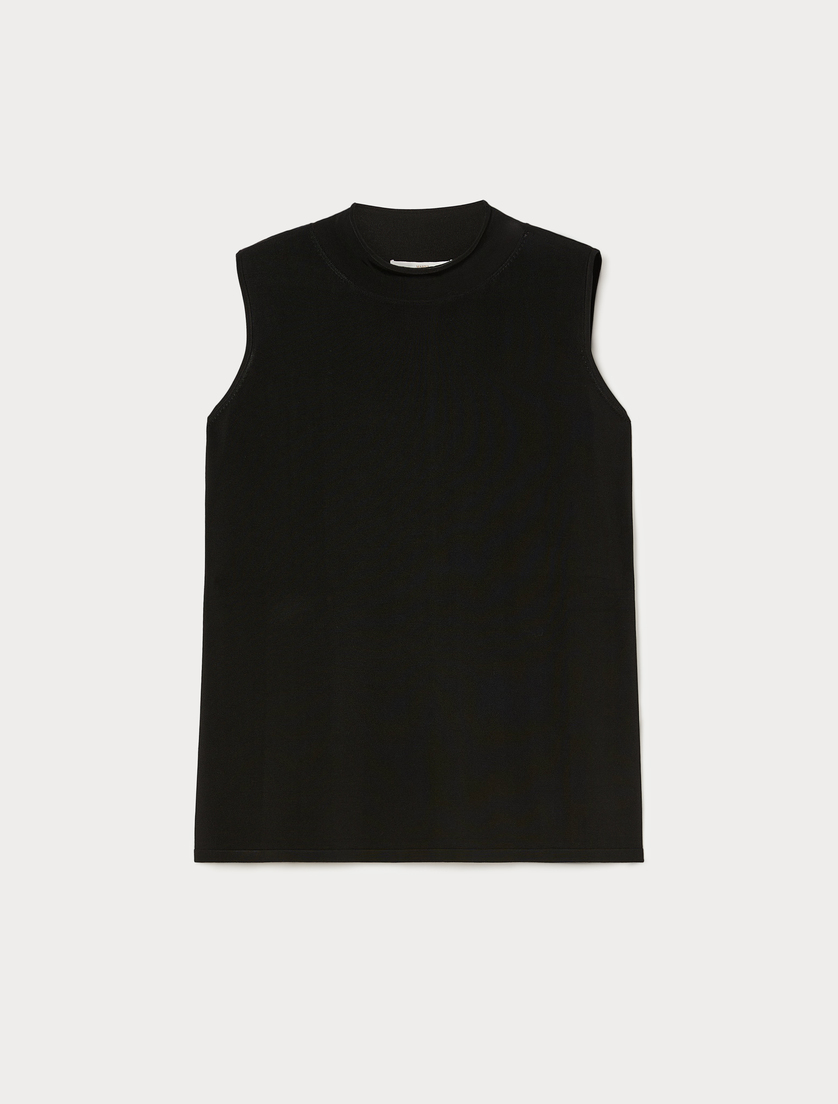 Viscose knit top - CZARNY - Marina Rinaldi