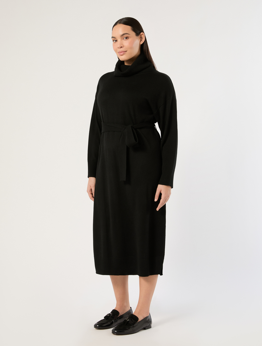 Wool-blend dress with collar detail - Marina Rinaldi