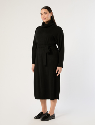Wool-blend dress with collar detail - Marina Rinaldi