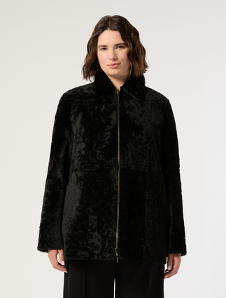 Shearling heavy jacket - BLACK - Marina Rinaldi - 3