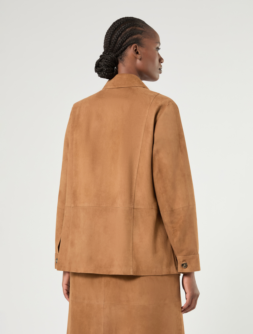Veste en cuir suédé - BISCUIT - Marina Rinaldi - 4