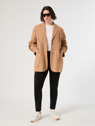 Suede blazer jacket - Marina Rinaldi