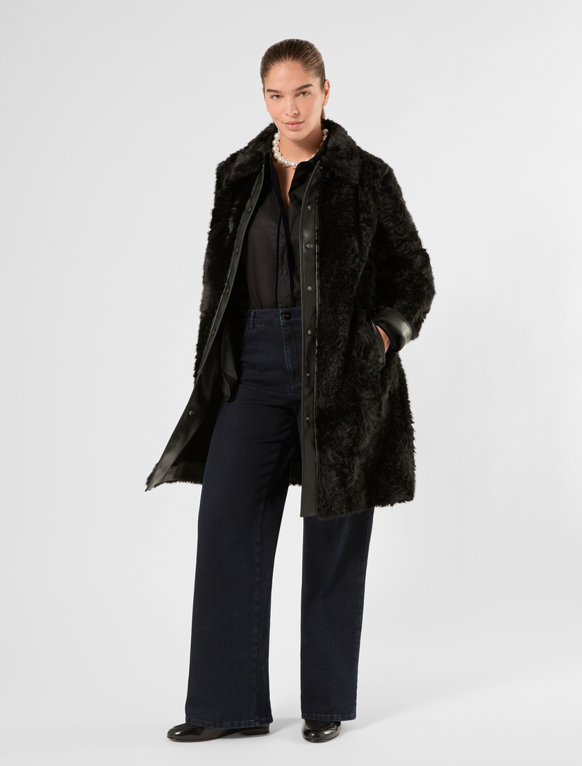 Fluffy-textured heavy jacket - Marina Rinaldi