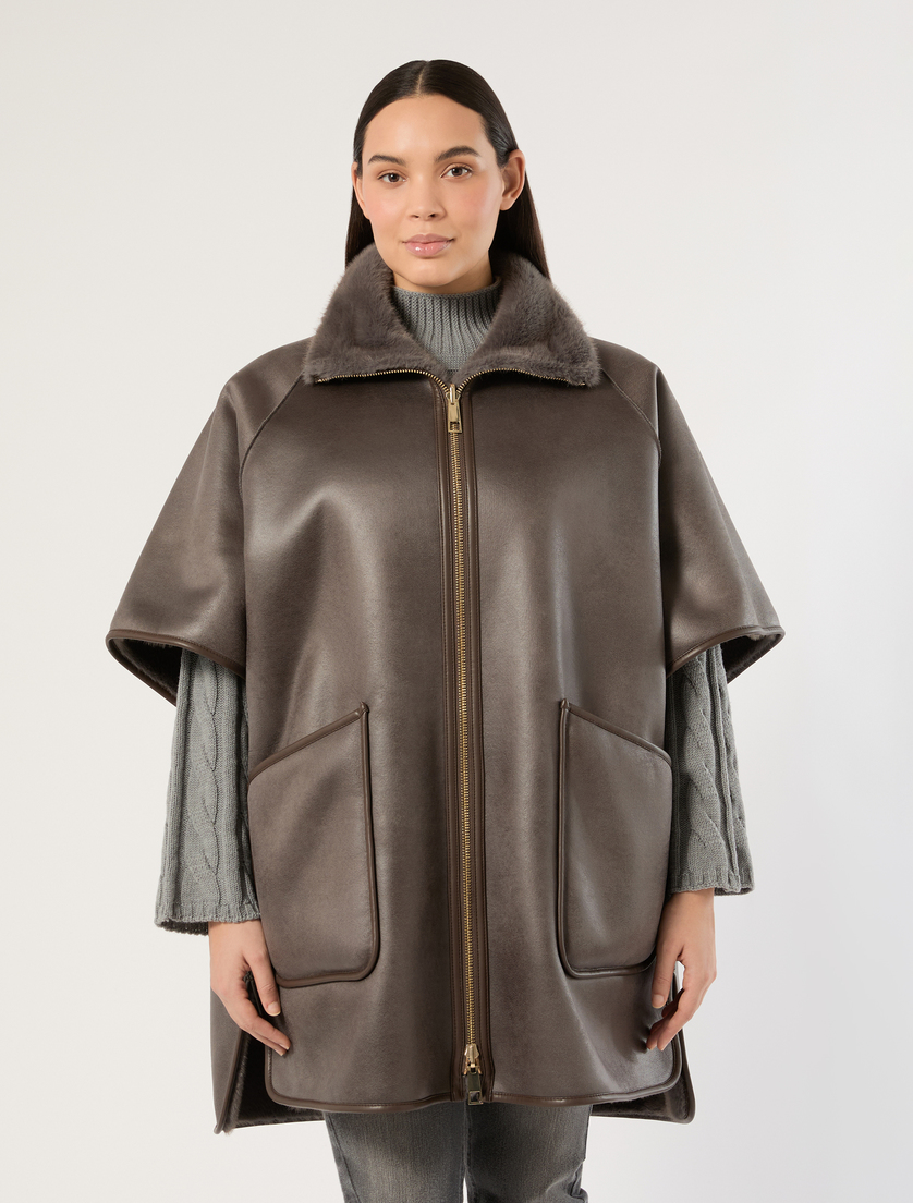 Chaquetón tipo capa reversible - GRIS MEDIO - Marina Rinaldi - 5