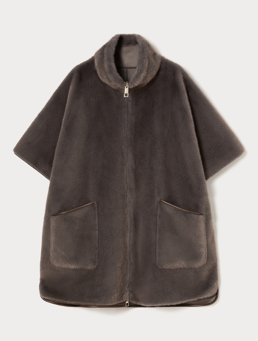 Chaquetón tipo capa reversible - GRIS MEDIO - Marina Rinaldi