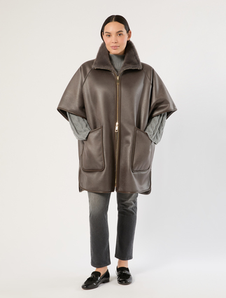 Chaquetón tipo capa reversible - Marina Rinaldi