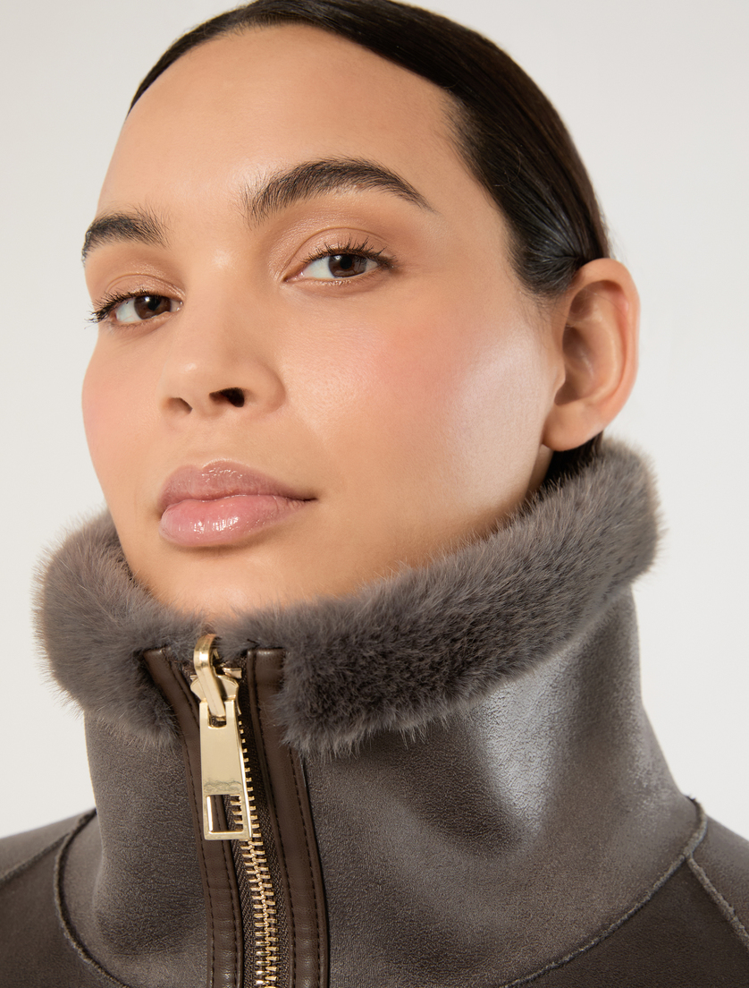 Chaquetón tipo capa reversible - GRIS MEDIO - Marina Rinaldi - 6