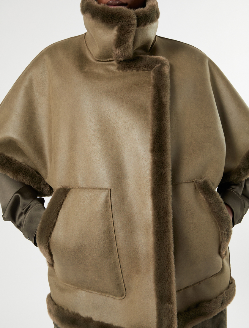 Reversible heavy jacket - OLIVE GREEN - Marina Rinaldi - 5