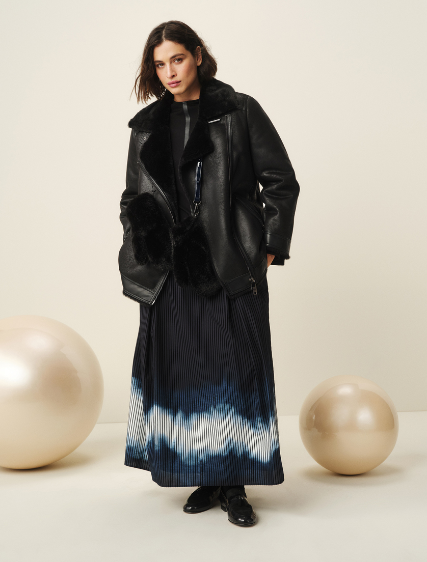 Fluffy-textured heavy jacket - Marina Rinaldi