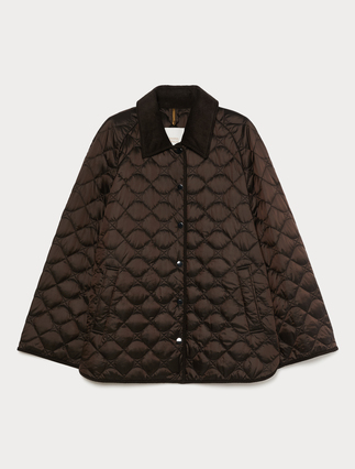 Wattierte Jacke aus changierendem Gewebe - SCHOKOLADE - Marina Rinaldi - 1