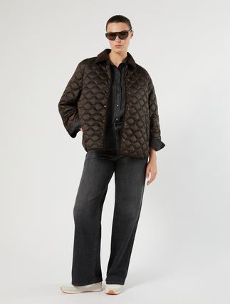 Wattierte Jacke aus changierendem Gewebe - SCHOKOLADE - Marina Rinaldi - 2