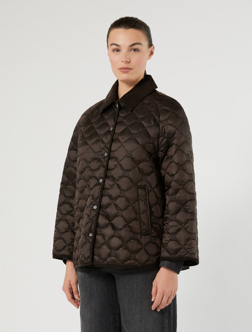 Wattierte Jacke aus changierendem Gewebe - SCHOKOLADE - Marina Rinaldi - 3