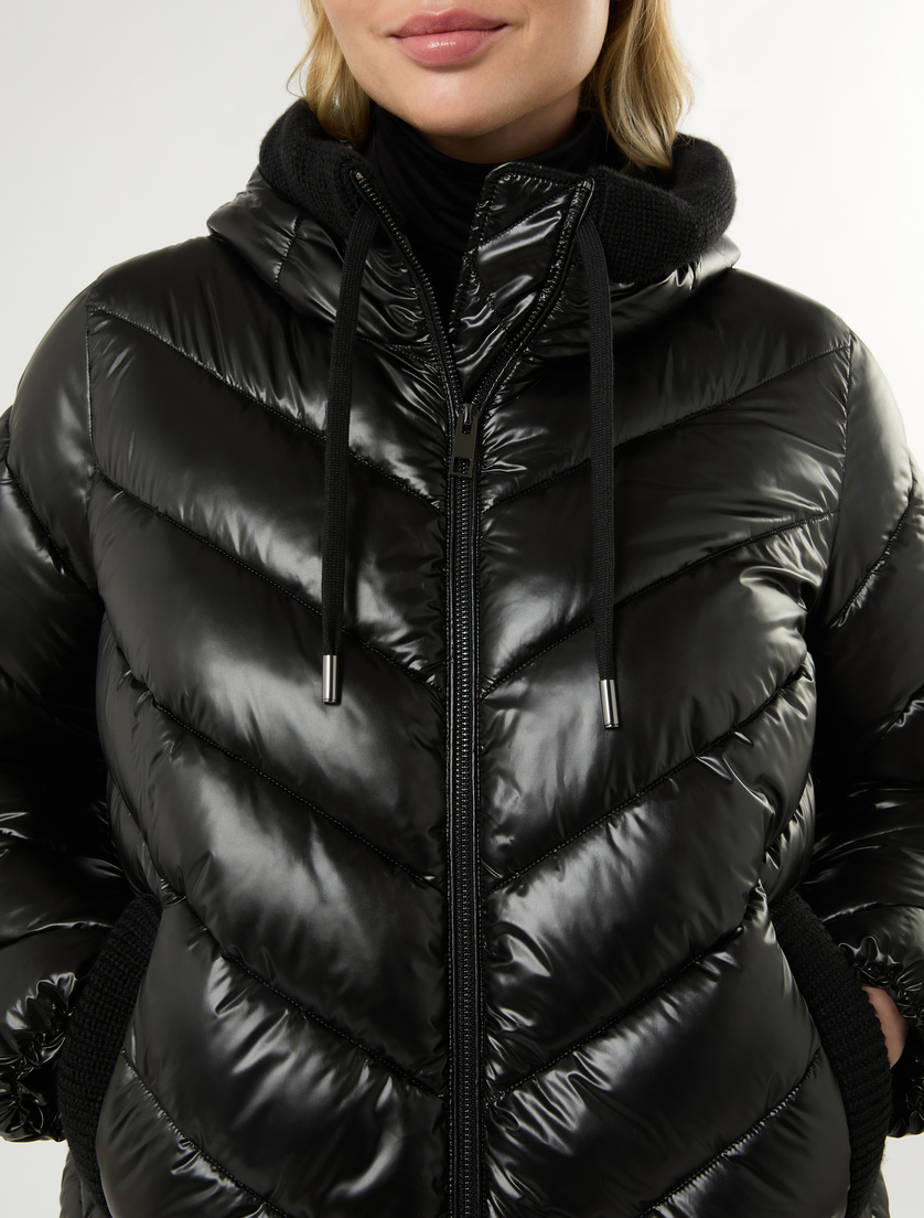 Water-repellent canvas padded jacket - BLACK - Marina Rinaldi - 5