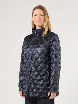 Water-repellent satin down jacket - MIDNIGHTBLUE - Marina Rinaldi - 5