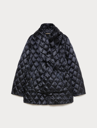 Water-repellent satin down jacket - MIDNIGHTBLUE - Marina Rinaldi - 1