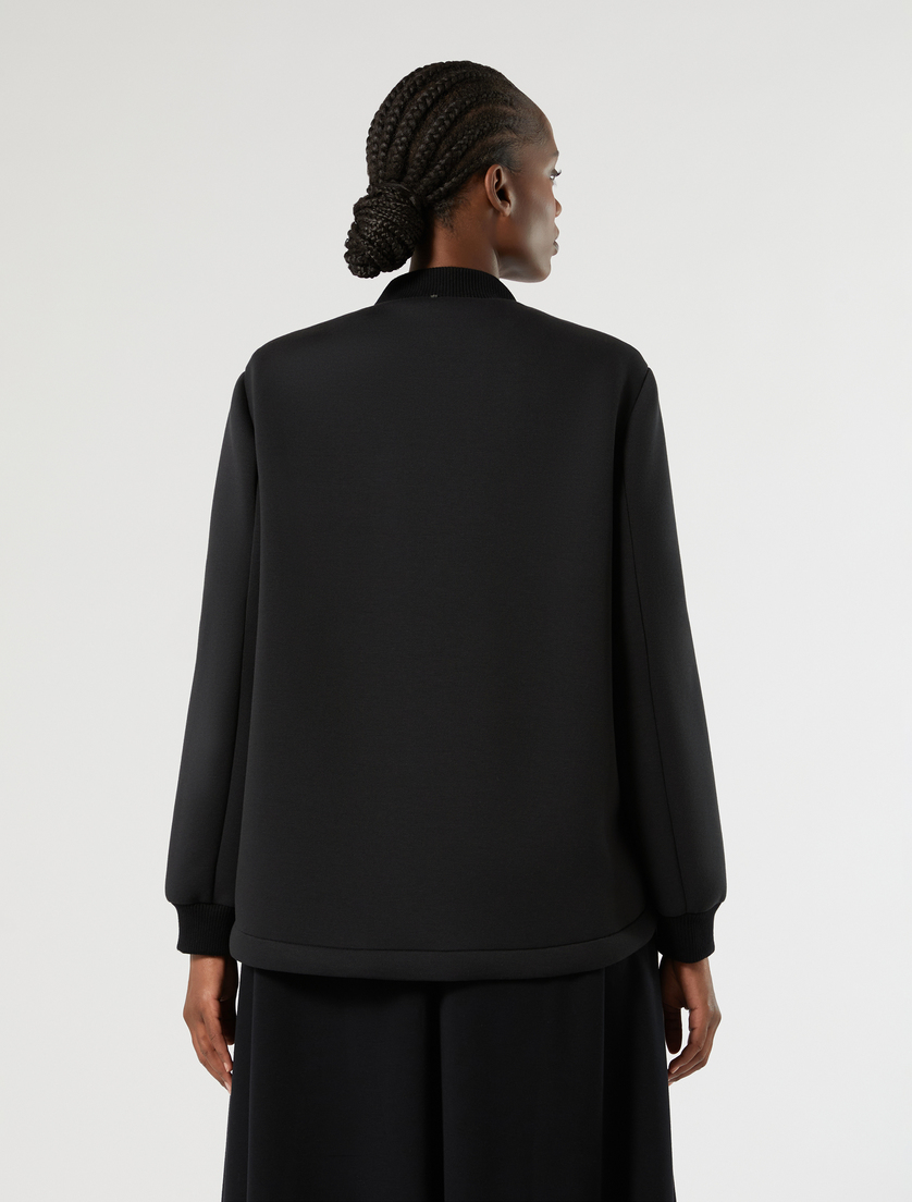 Scuba and nylon jacket - BLACK - Marina Rinaldi - 4