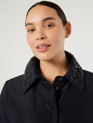 Coat in water-repellent taffeta - MIDNIGHTBLUE - Marina Rinaldi - 5