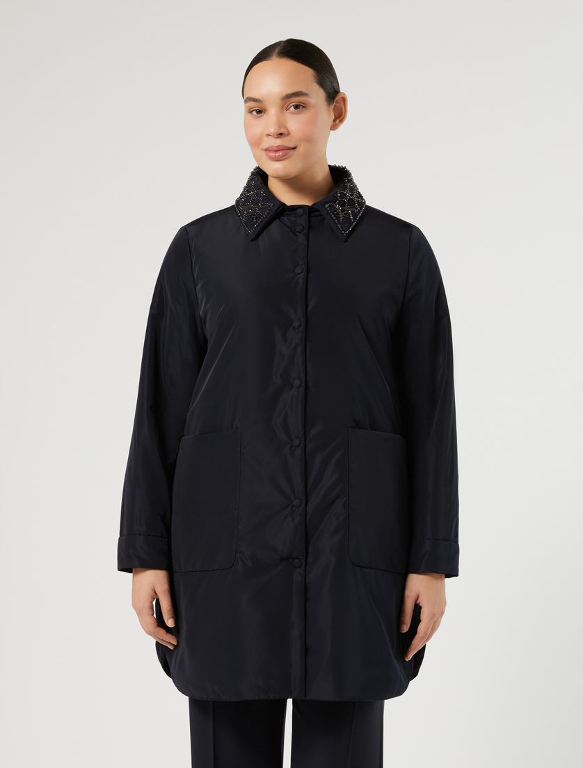 Coat in water-repellent taffeta - MIDNIGHTBLUE - Marina Rinaldi - 3