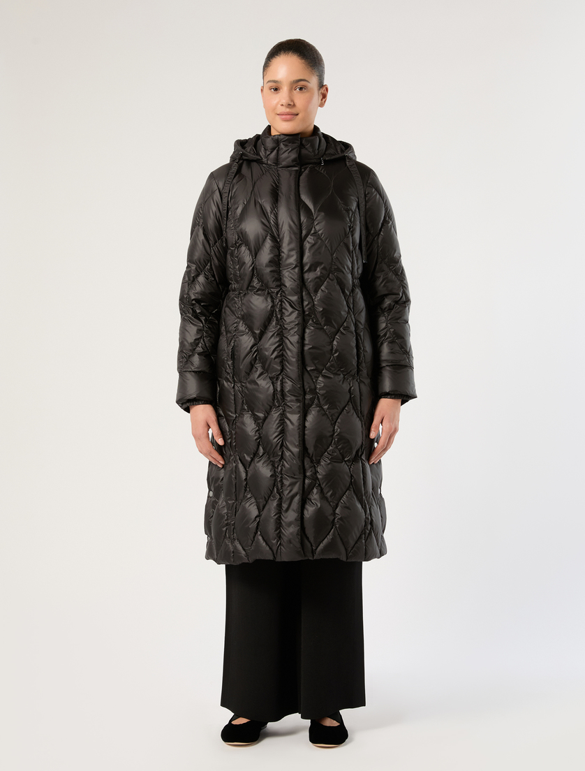 Water-repellent nylon down jacket - BLACK - Marina Rinaldi - 3