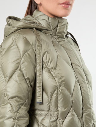 Water-repellent nylon down jacket - SAGE GREEN - Marina Rinaldi - 5
