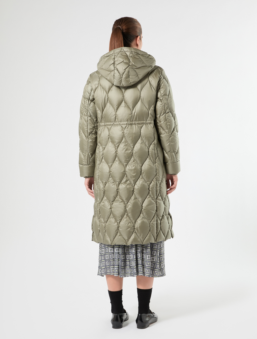 Water-repellent nylon down jacket - SAGE GREEN - Marina Rinaldi - 4