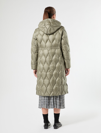 Water-repellent nylon down jacket - SAGE GREEN - Marina Rinaldi - 4