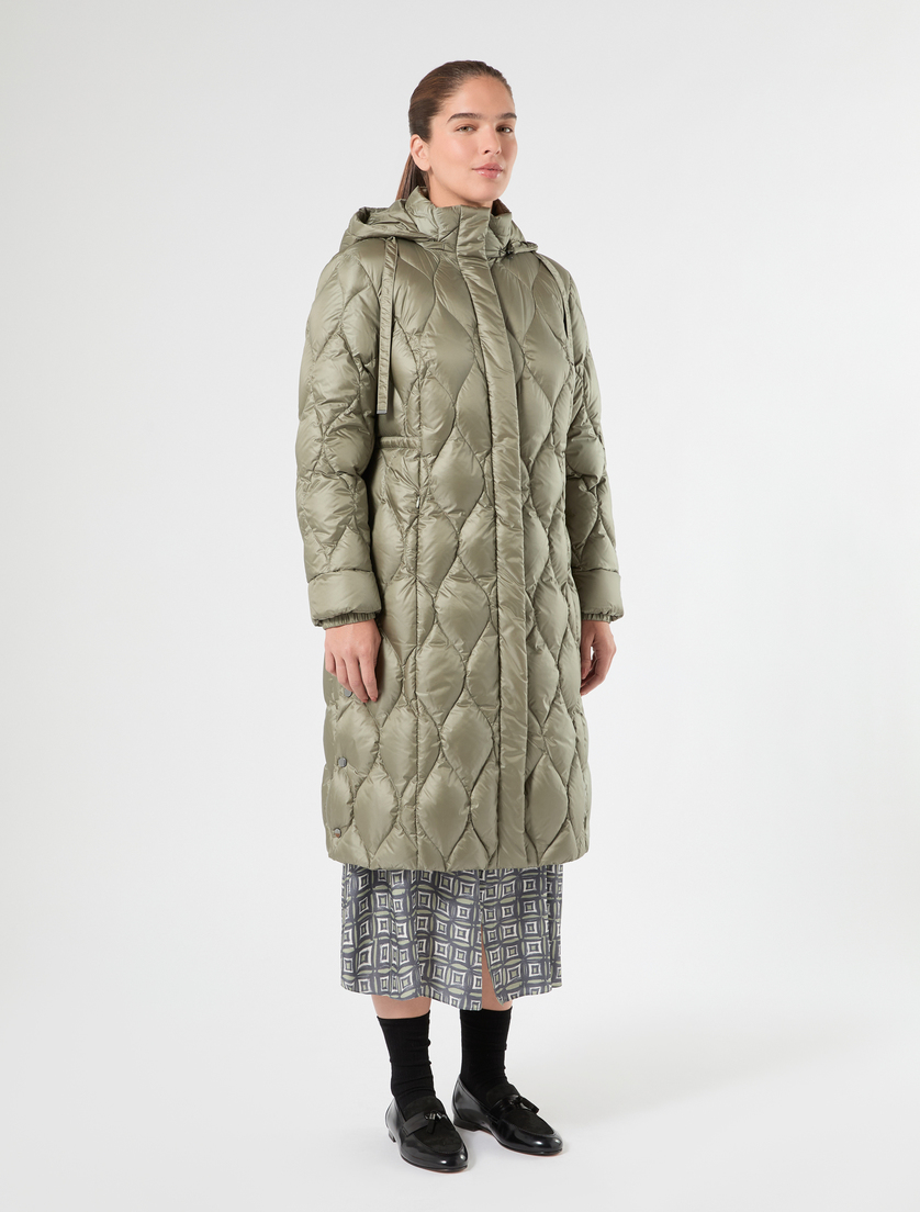 Water-repellent nylon down jacket - SAGE GREEN - Marina Rinaldi - 3