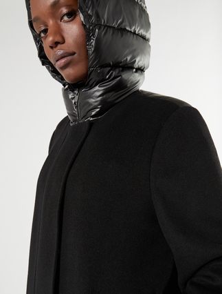 Wool-blend cloth padded jacket - BLACK - Marina Rinaldi - 5