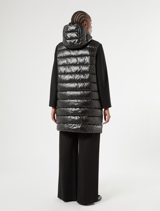 Wool-blend cloth padded jacket - BLACK - Marina Rinaldi - 4