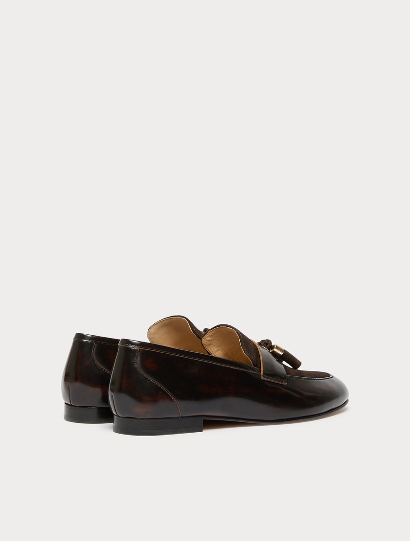 Leather and suede moccasins - COFFEE - Marina Rinaldi - 3