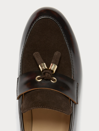 Leather and suede moccasins - COFFEE - Marina Rinaldi - 4