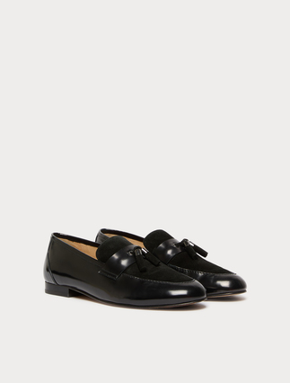 Leather and suede moccasins - BLACK - Marina Rinaldi - 2