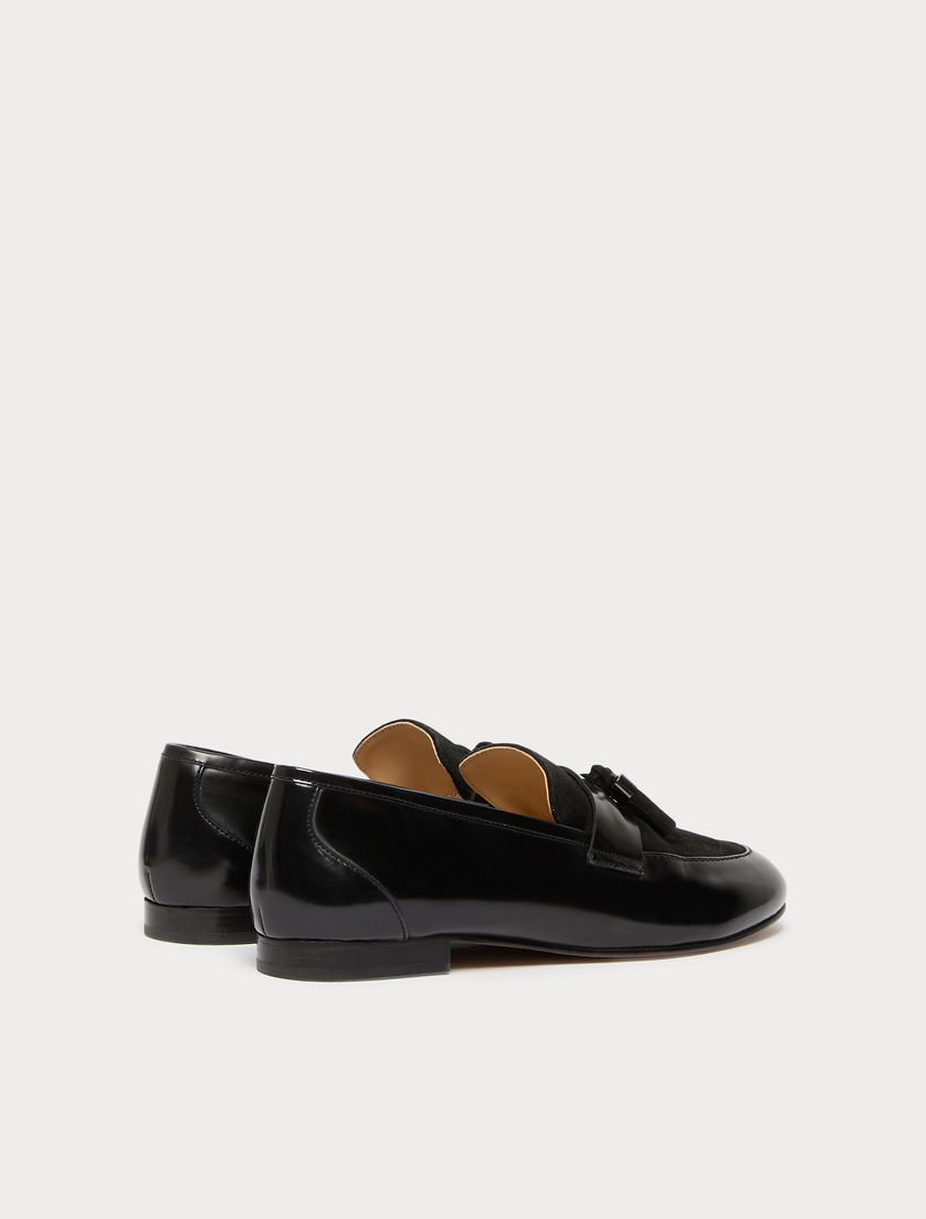 Leather and suede moccasins - BLACK - Marina Rinaldi - 3