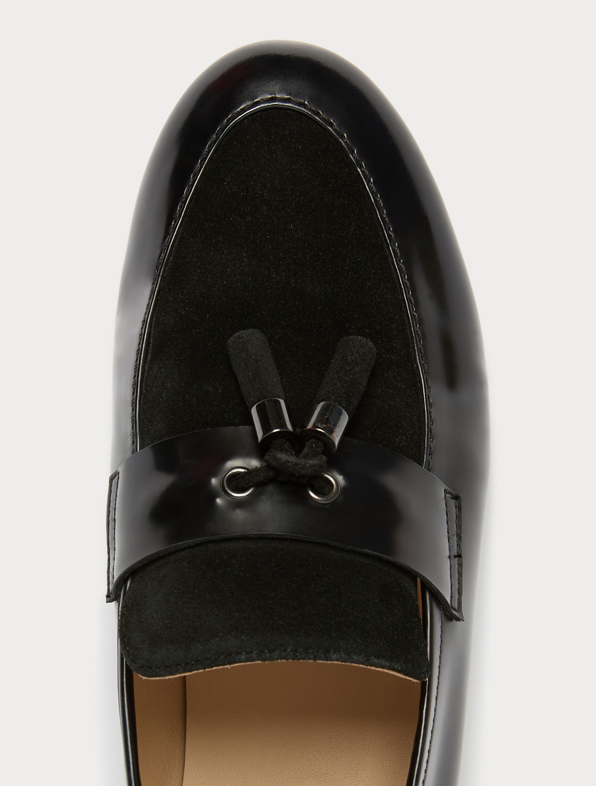 Leather and suede moccasins - BLACK - Marina Rinaldi - 4