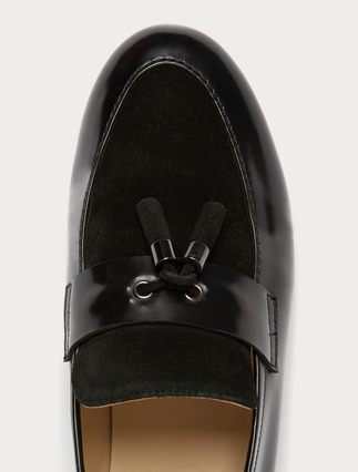 Leather and suede moccasins - BLACK - Marina Rinaldi - 4