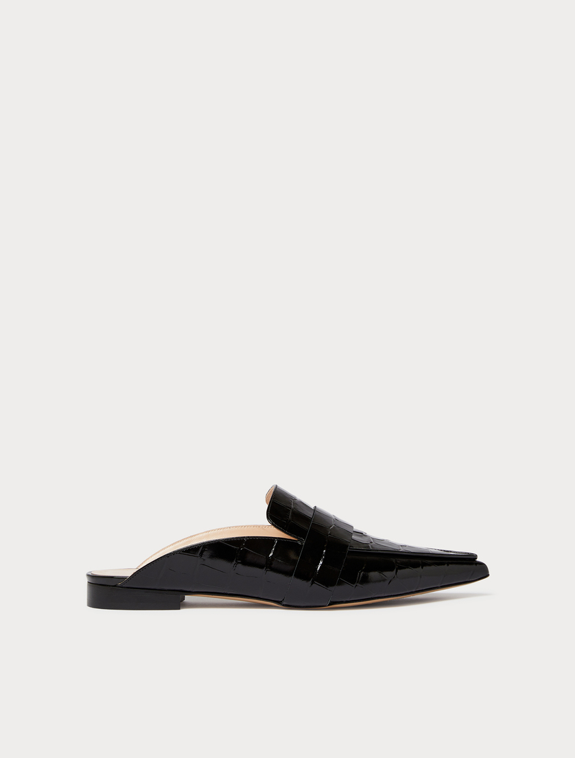Leather mules - BLACK - Marina Rinaldi
