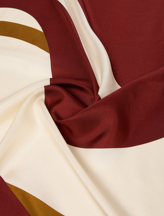 Silk twill scarf - KAKI - Marina Rinaldi - 2